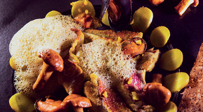 Cueillette d’automne, jus de brouille à ma façon, grondin, rascasse, moules de nos côtes, de Jacques MAZERAND