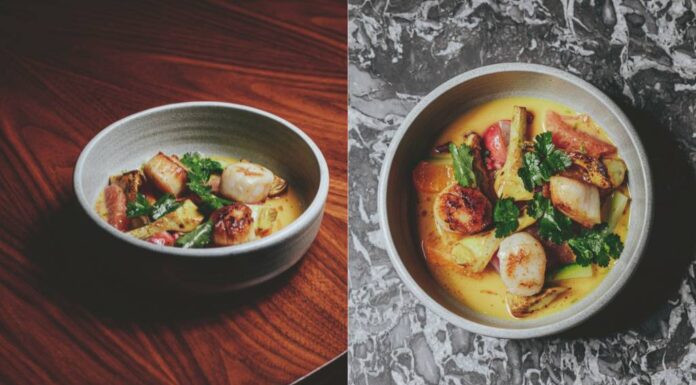 Recette : NOIX DE SAINT-JACQUES RÔTIES, petits artichauts et agrumes