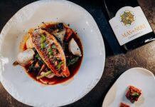 Recette : Rouget ultra frais d’ici, cuit doucement, légumes de printemps grillés, sauce bouille