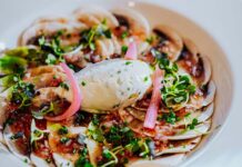 Recette : CARPACCIO DE CHAMPIGNONS, figues et chèvre frais